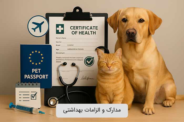 مدارک و الزامات بهداشتی حیوانات برای سفر