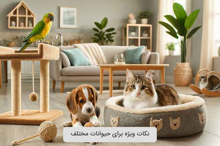 نکات ویژه برای حیوانات مختلف