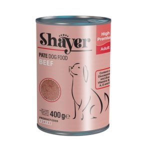 کنسرو غذای سگ 400 گرمی با طعم گوشت قرمز Shayer Pate With Beef