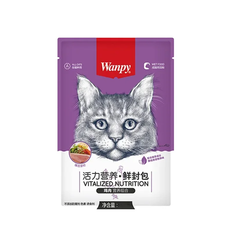 پوچ گربه با طعم مرغ و سبزيجات Wanpy پوچ گربه با طعم مرغ و سبزيجات Wanpy