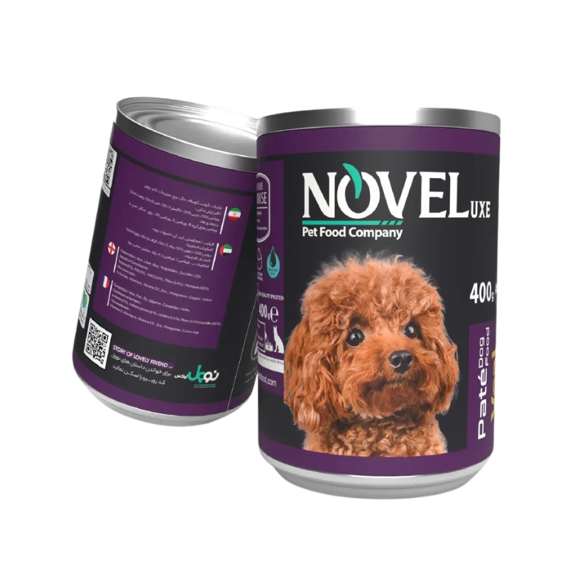 6261900500388-1 کنسرو پته سگ با طعم گوشت گوساله 400 گرمی Novel