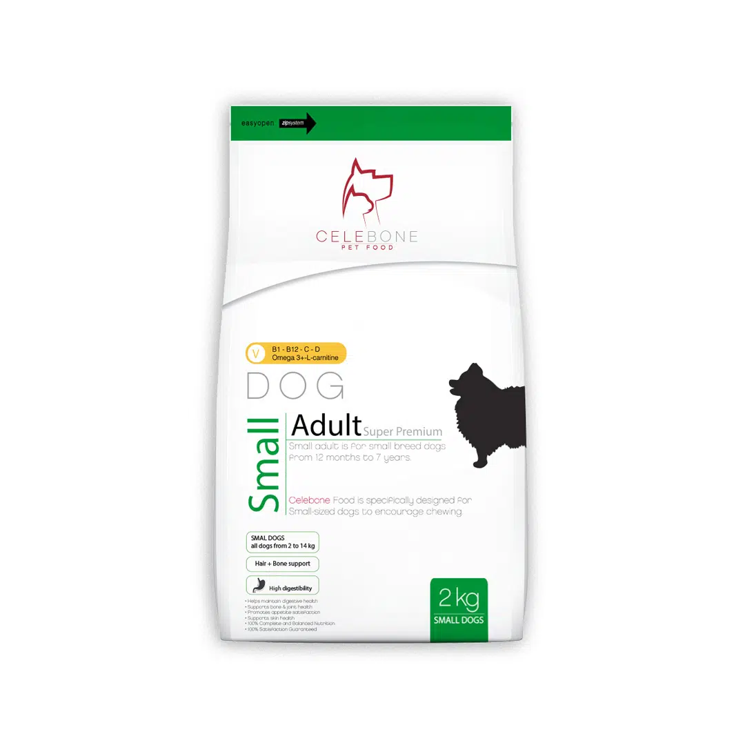 Celebone-dog-dry-food-small-adult-2kg غذاي خشک سگ 2 کيلويي بالغ نژاد کوچک Small Adult Celebon