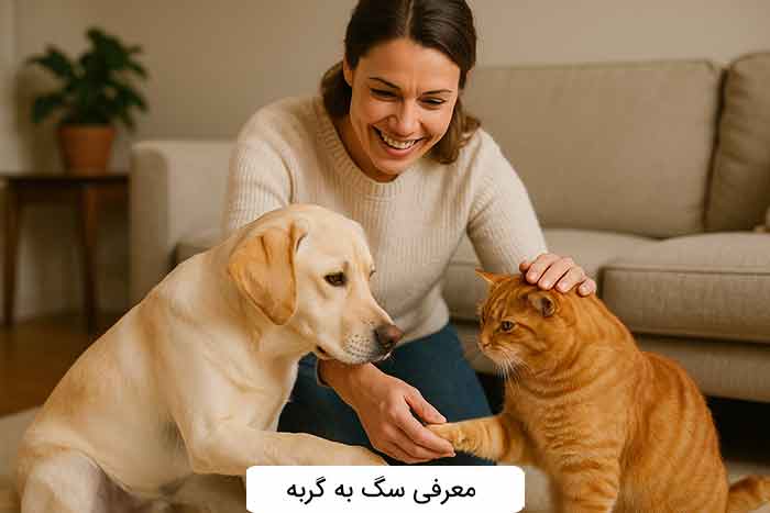 معرفی سگ به گربه