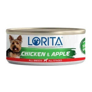 کنسرو غذای سگ با 140 گرمی طعم مرغ و سیب NATURAL CHICKEN & APPLE