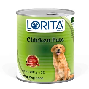 کنسرو سگ لوریتا  با طعم مرغ پته ۸۰۰ گرمی Lorita  CHICKEN PATE 