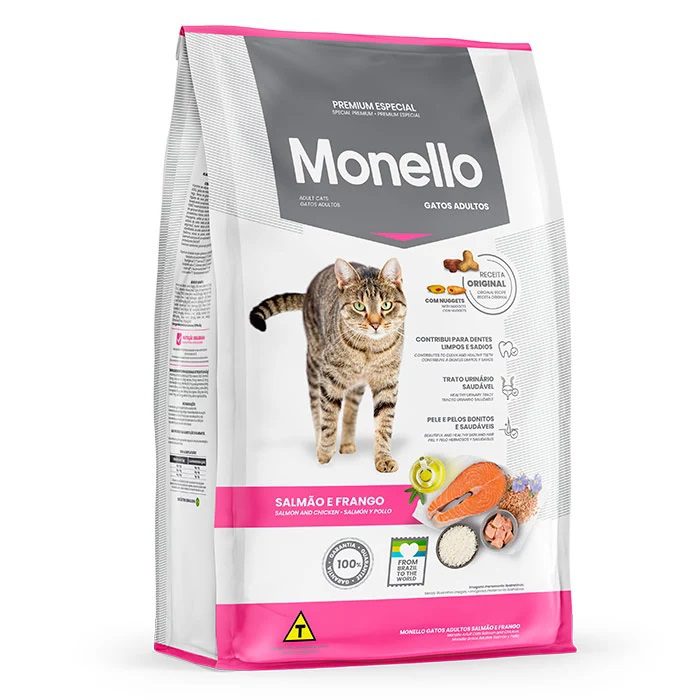 Monello-Adult-Cat-Salmon-Tuna-amp-Chicken-7kg غذای خشک گربه بالغ ميکس نيم کيلويی Monello