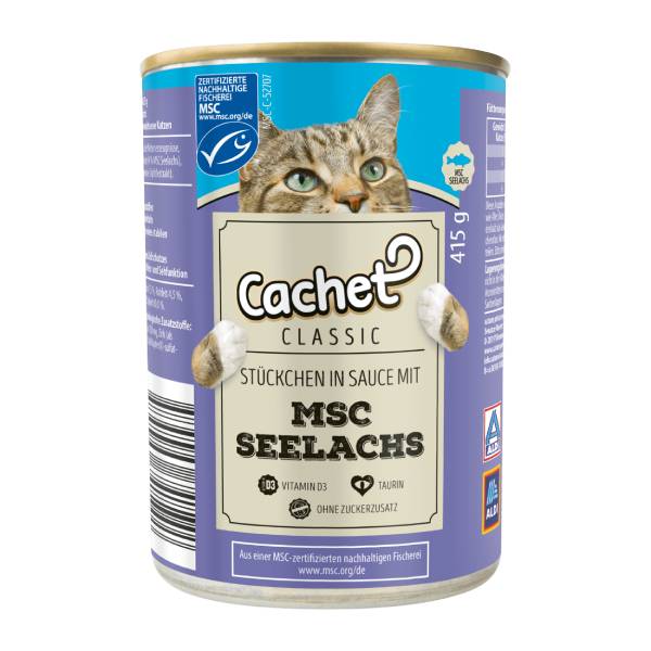 New-Project-13 کنسرو گربه با طعم ماهی 415 گرم Cachet