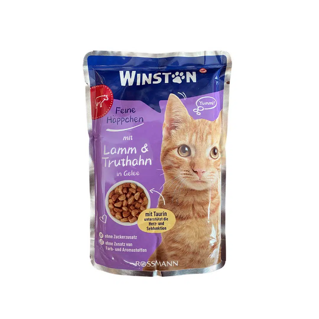Winston-Cat-Pouch-Game-Lamb-In-Sauce-100-g پوچ گربه با طعم بره 100 گرمي Winston