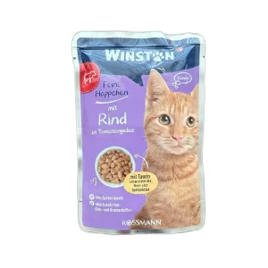 پوچ گربه با طعم گوشت و سس گوجه 100 گرمی