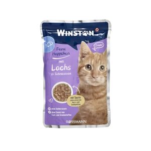 پوچ گربه با طعم ماهي در سس هويج 100 گرمي Winston