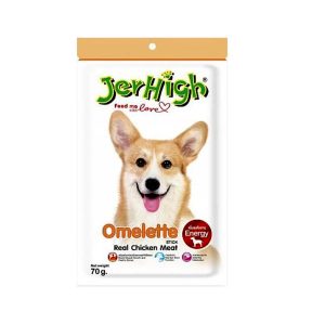 تشویقی سگ JerHigh با طعم Omelette و مرغ (70 گرمی)