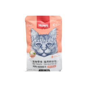 پوچ گربه با طعم مرغ و ماهی تن Wanpy