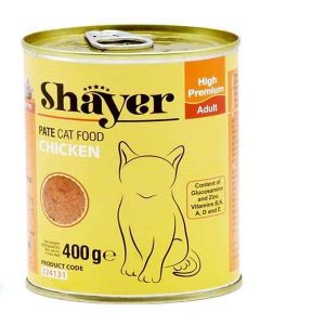 کنسرو گربه با طعم مرغ 400 گرمي Shayer