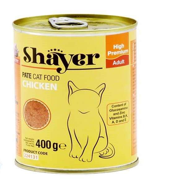 haamipt-37 کنسرو گربه با طعم مرغ 400 گرمي Shayer