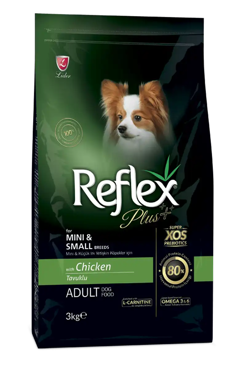 mini_adult_dog غذا خشک سگ با طعم مرغ ۳ کيلويي Reflex Mini Small Adult