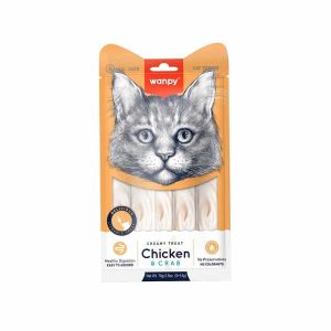 بستنی گربه ونپی با طعم مرغ و خرچنگ مدل Creamy Treat