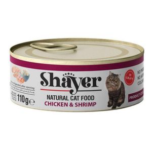 کنسرو_غذای_گربه_شایر_مدل_chiken_&_Shrimp_وزن_110_گرم_4878083 کنسرو گربه ۱۱۰ گرمی با طعم میگو و مرغ Shayer Chicken Shrimp