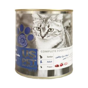 کنسرو گربه 800 گرمی طعم گوشت، مرغ و بوقلمون US Pet Supplies