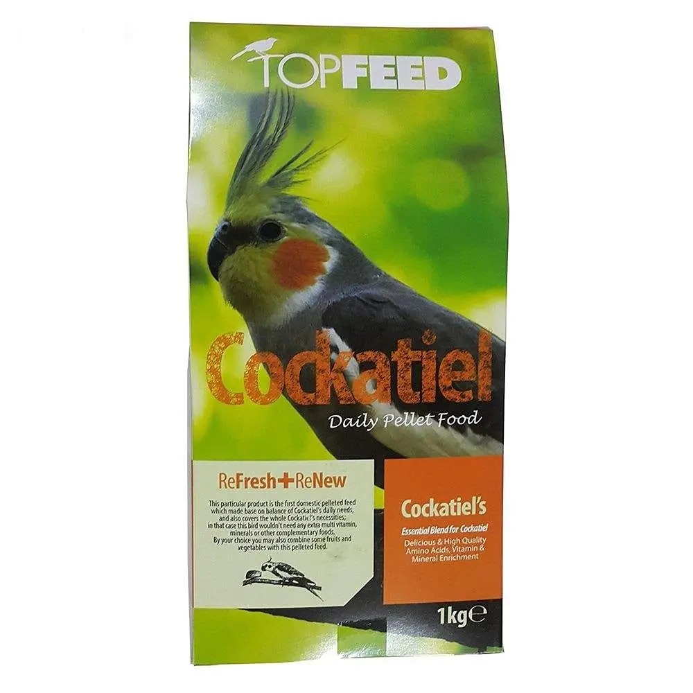 غذای پلت پرنده عروس هلندی Top Feed مدل Cockatiel