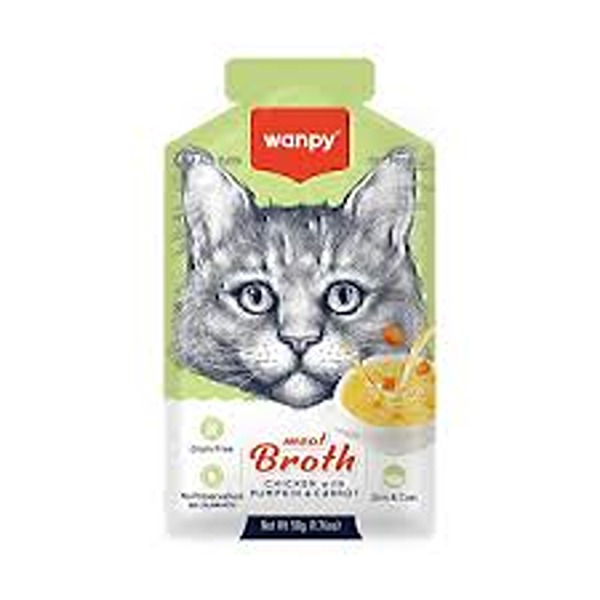سوپ گربه با طعم هويج Wanpy مدل Chicken Broth سوپ گربه با طعم هويج Wanpy مدل Chicken Broth