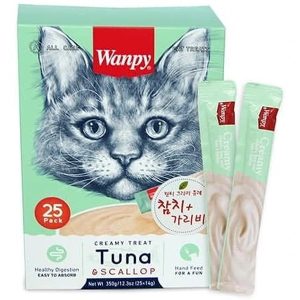 تشویقی گربه با طعم تن و اسکالوپ Wanpy
