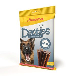تشويقی سگ دنتال طعم گوشت مرغ و بلوبری (7تيکه) 180 گرمی Jossera