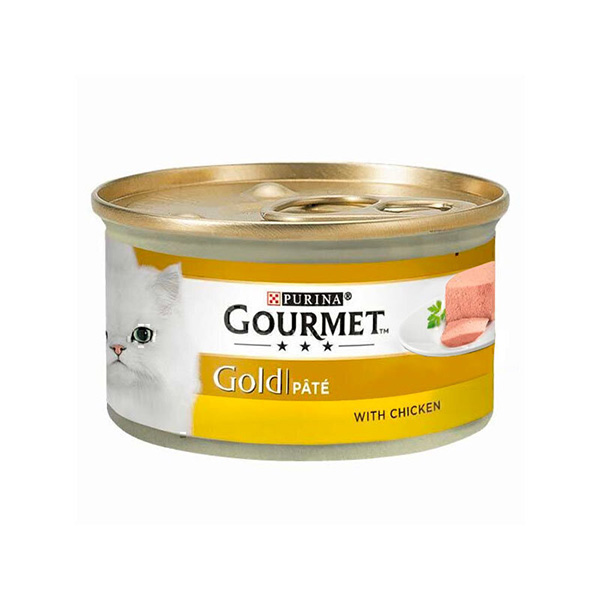 292548206 کنسرو گربه با طعم مرغ آلمانی ۸۵ گرمی Gourmet Gold