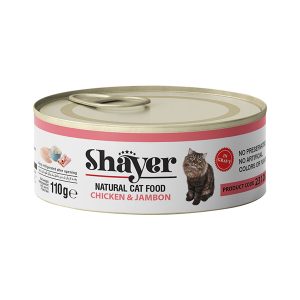 کنسرو گربه با طعم مرغ و ژامبون shayer