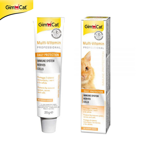 Gimcat-Multivotamin-professional3-20g-600x600-1 خمير گربه مولتي ويتامين تقويت کننده سيستم ايمنی 20 گرمی Gim Cat