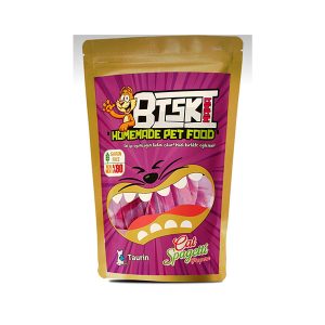 تشويقی اسپاگتی گربه با طعم مرغ، سالمون و کلم بنفش Biski Mama (Porpora)