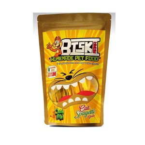 تشويقی گربه با طعم مرغ، سالمون و زردچوبه Biski Mama