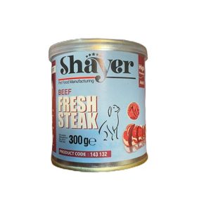 کنسرو سگ با طعم استیک بیف shayer