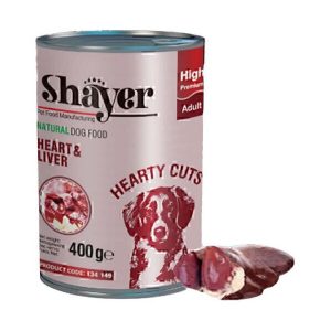 کنسرو سگ نچرال با طعم دل و جگر در سس مخصوص ۴۰۰ گرمی shayer